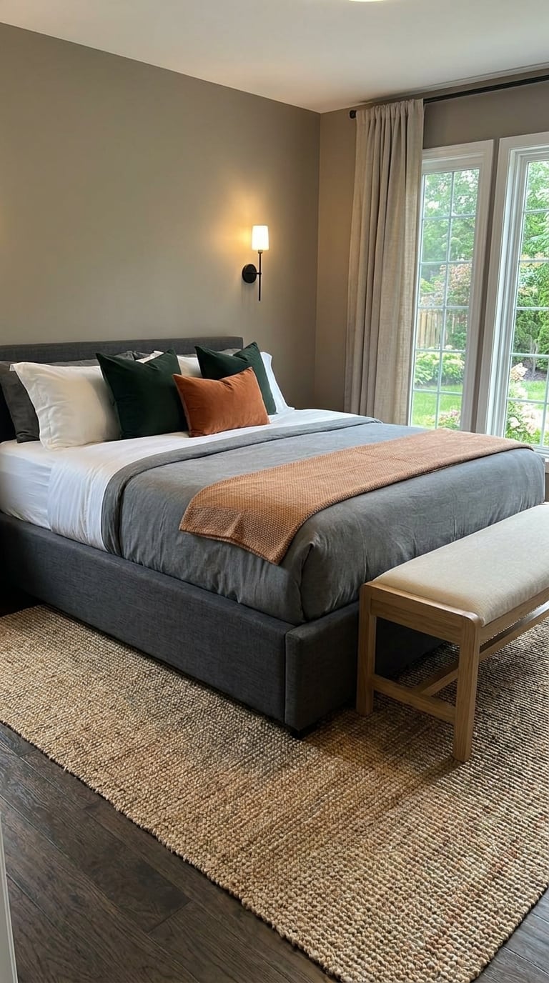 A neatly made bed
